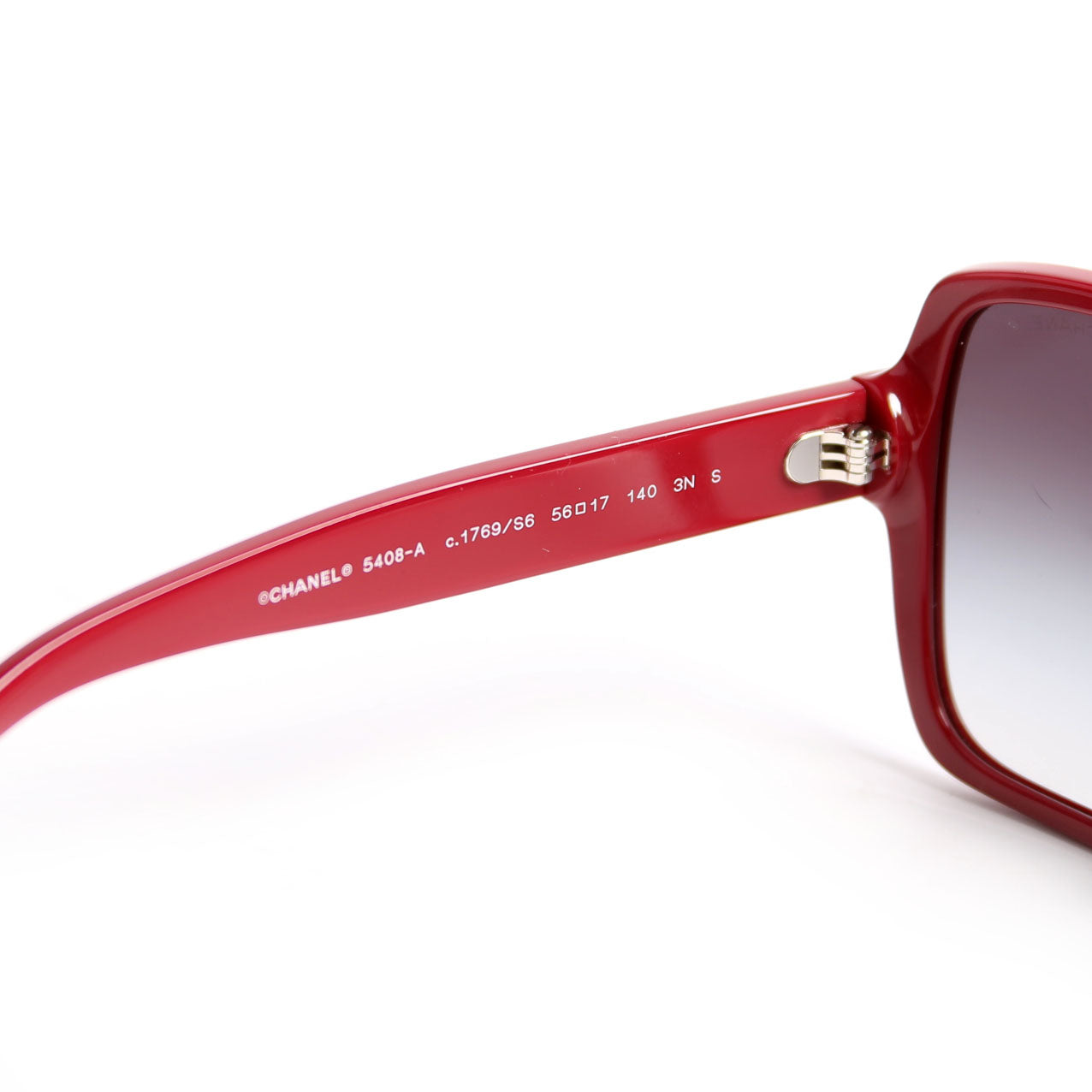 5408-A Square Acetate Sunglasses Red