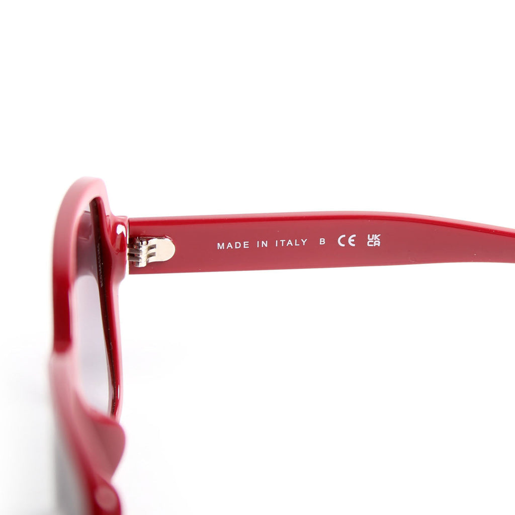 5408-A Square Acetate Sunglasses Red