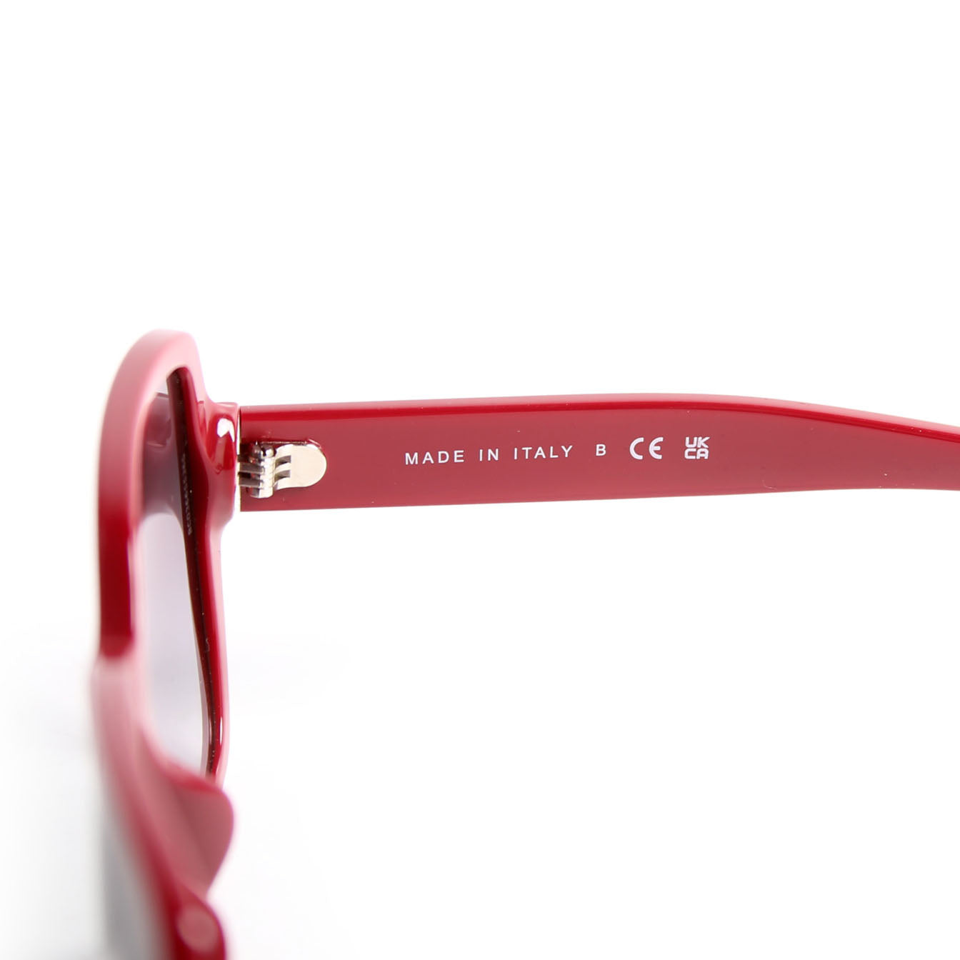 5408-A Square Acetate Sunglasses Red