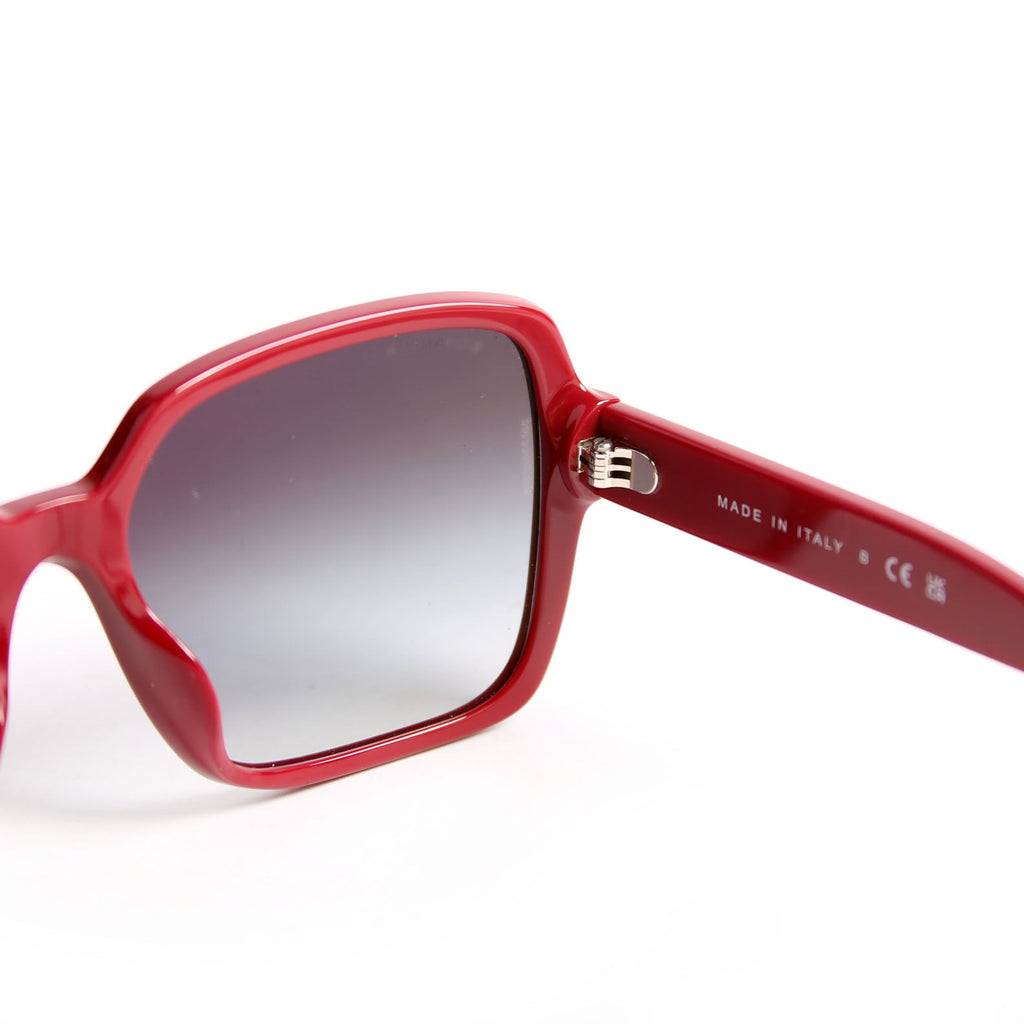 5408-A Square Acetate Sunglasses Red