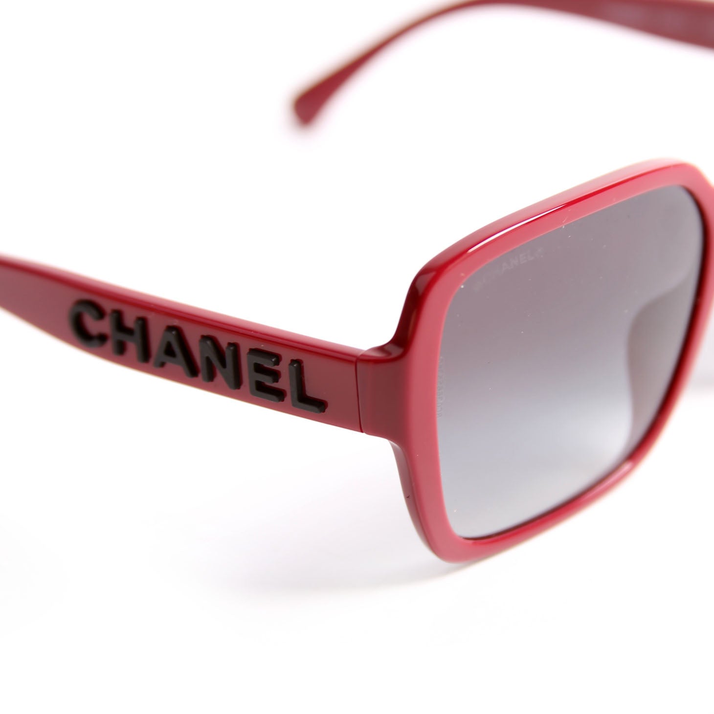 5408-A Square Acetate Sunglasses Red
