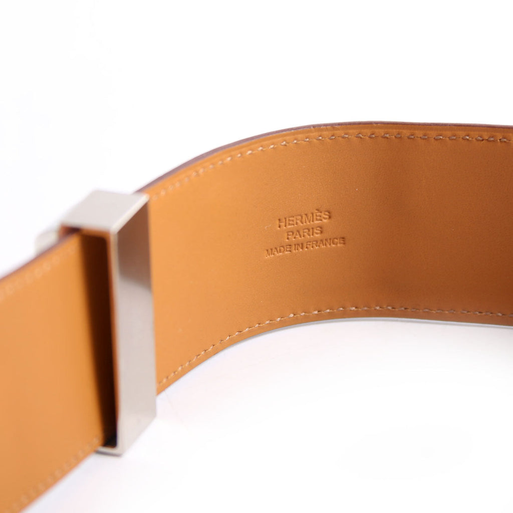 Collier De Chien Epsom Leather Bracelet Orange/Silver