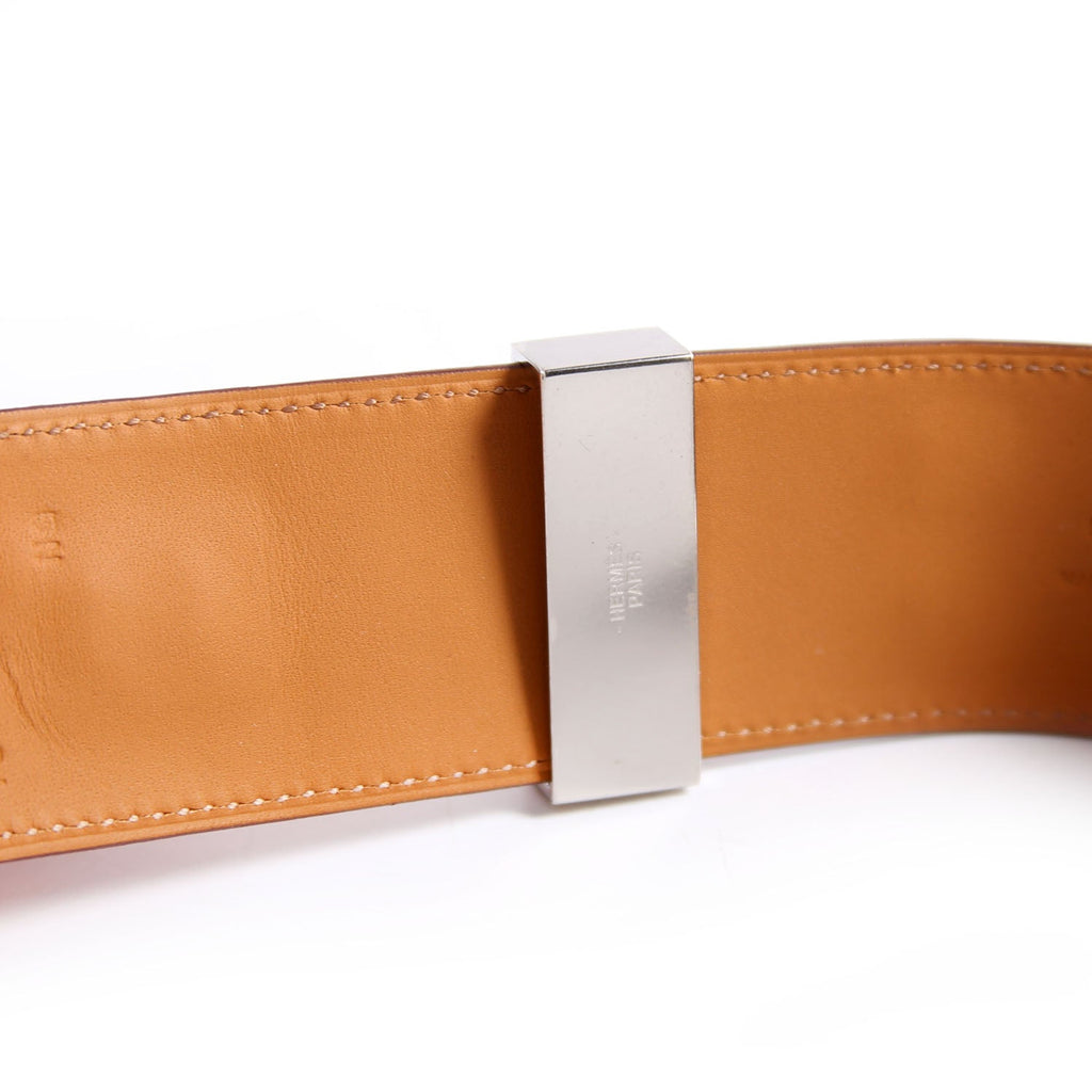 Collier De Chien Epsom Leather Bracelet Orange/Silver