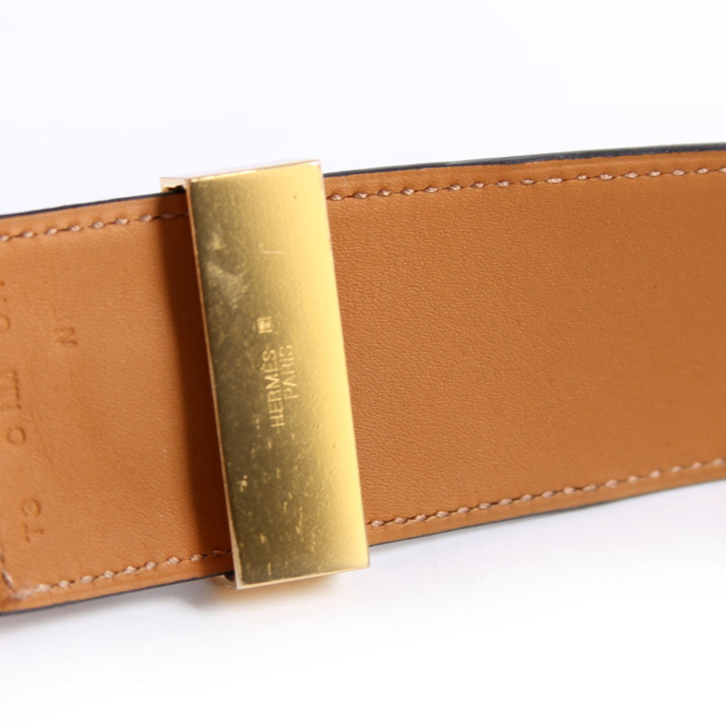 Collier De Chien Epsom Leather Bracelet Black/Gold