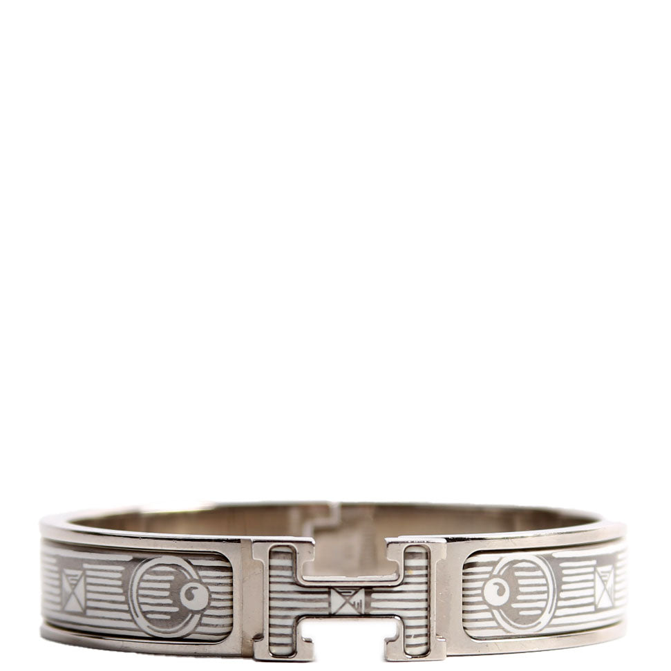 Bijoux Tromphe Clic Clac Narrow PM Bracelet Silver/White