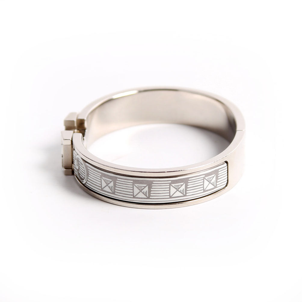 Bijoux Tromphe Clic Clac Narrow PM Bracelet Silver/White
