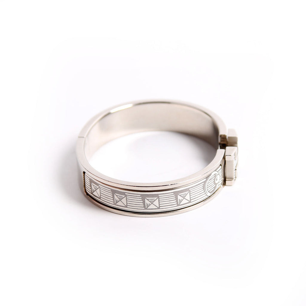Bijoux Tromphe Clic Clac Narrow PM Bracelet Silver/White