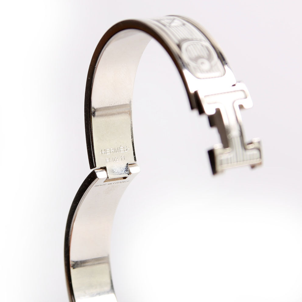 Bijoux Tromphe Clic Clac Narrow PM Bracelet Silver/White