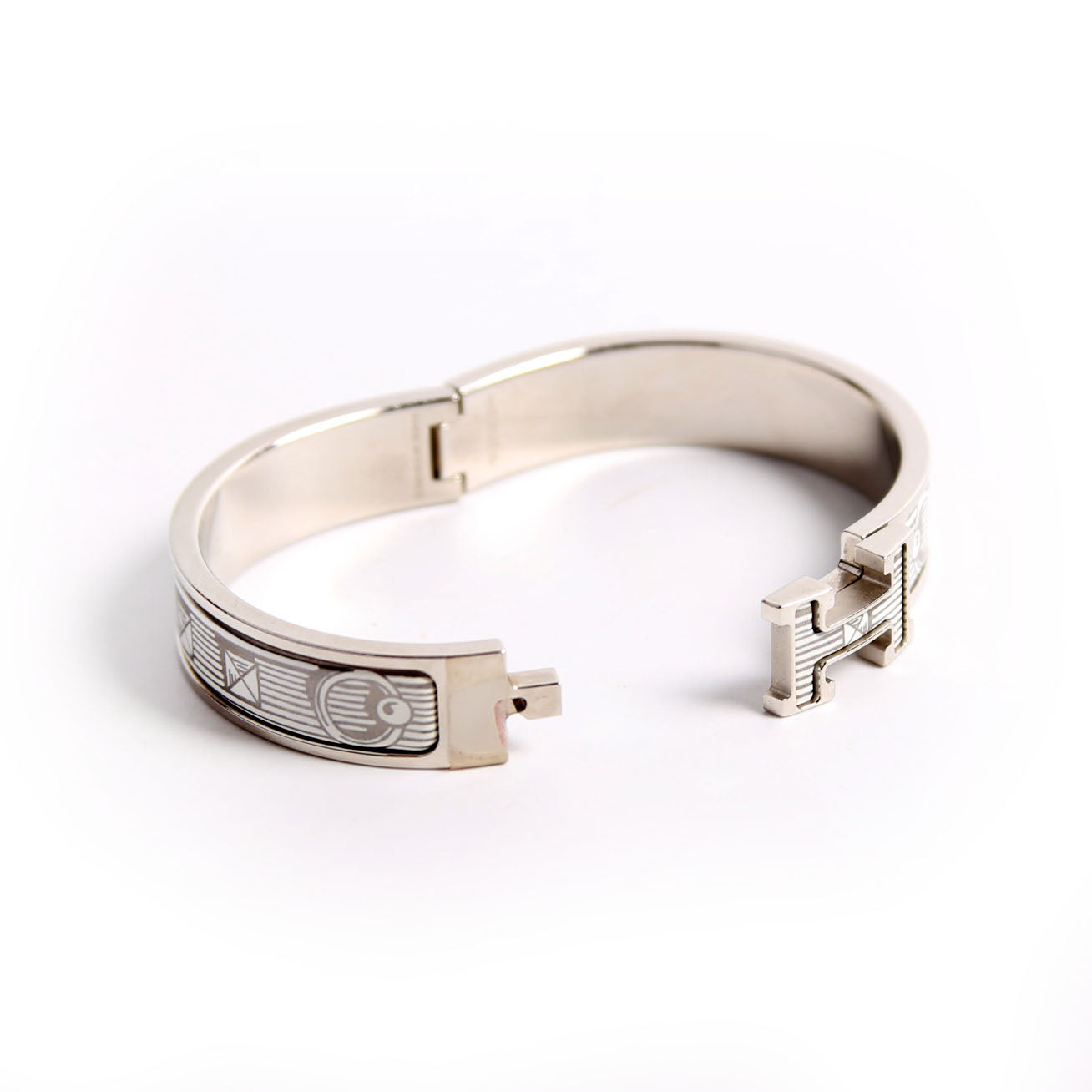 Bijoux Tromphe Clic Clac Narrow PM Bracelet Silver/White