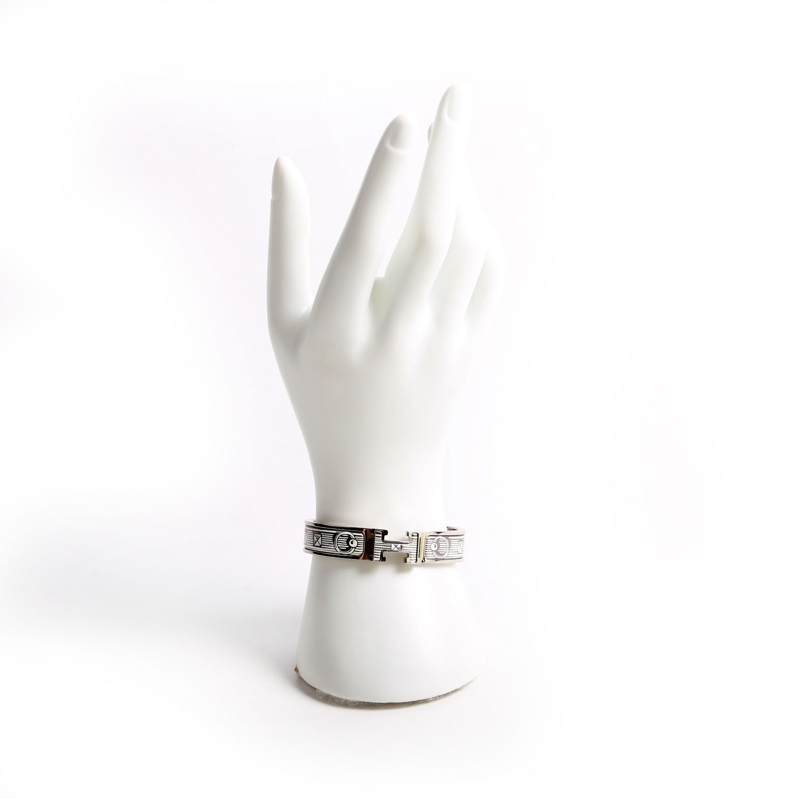 Bijoux Tromphe Clic Clac Narrow PM Bracelet Silver/White