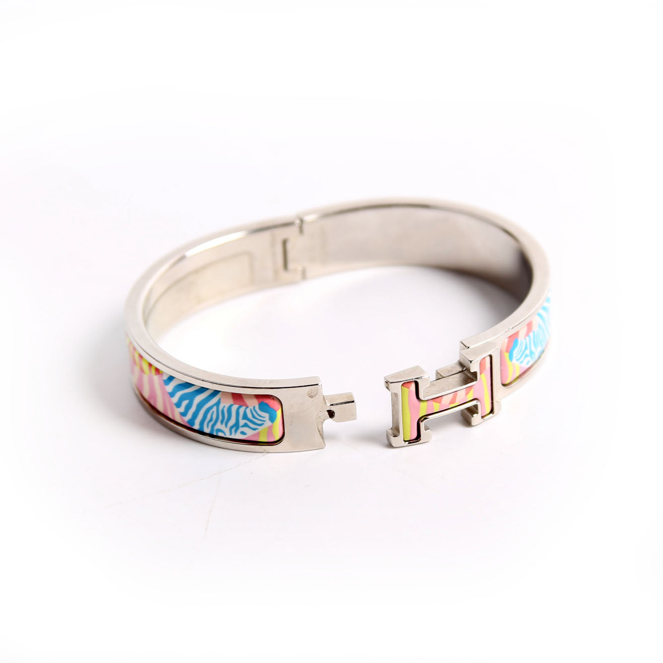 Zebres De Tanzanie Clic Clac Narrow PM Bracelet Silver/Multicolor
