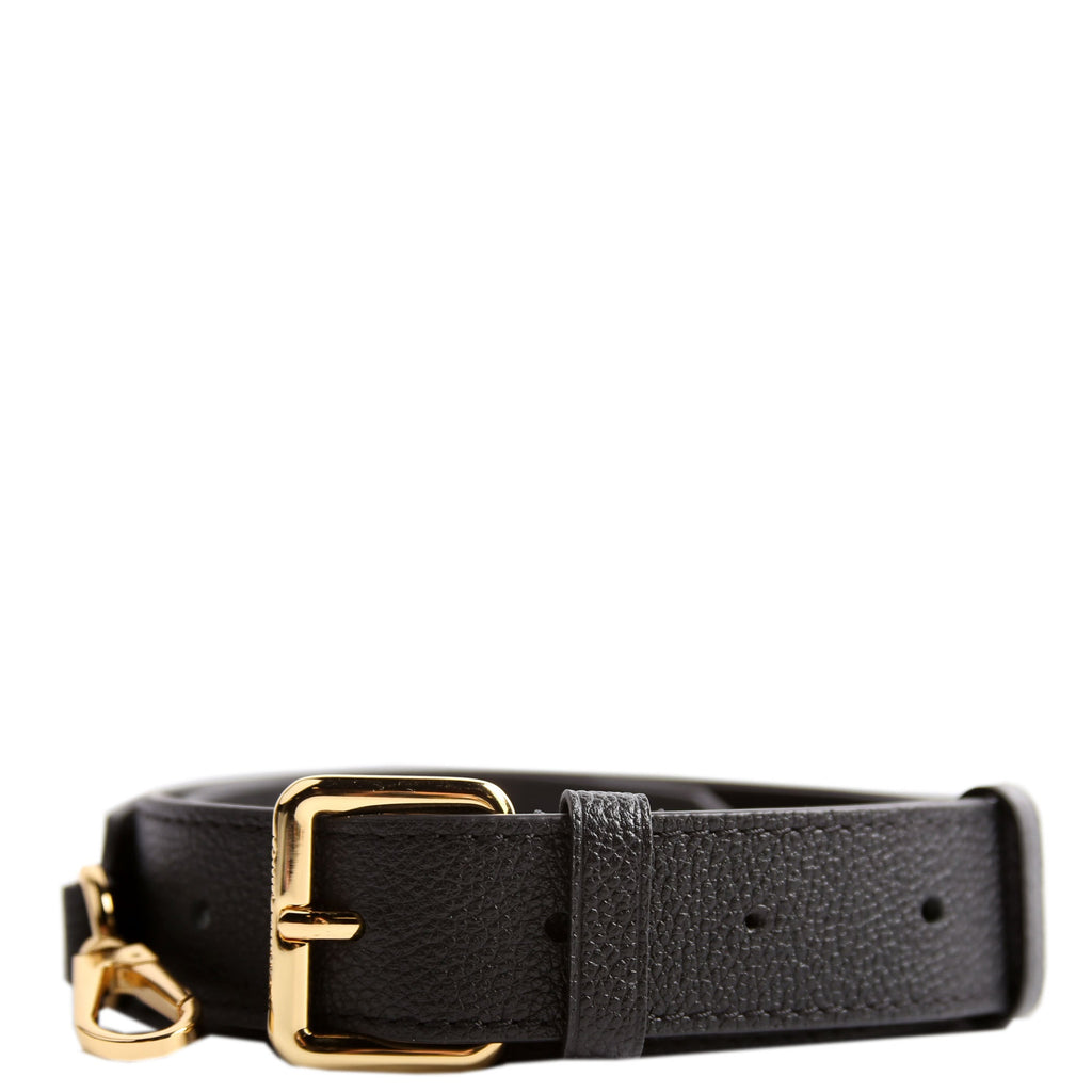 30MM Adjustable Empreinte Leather Strap Black