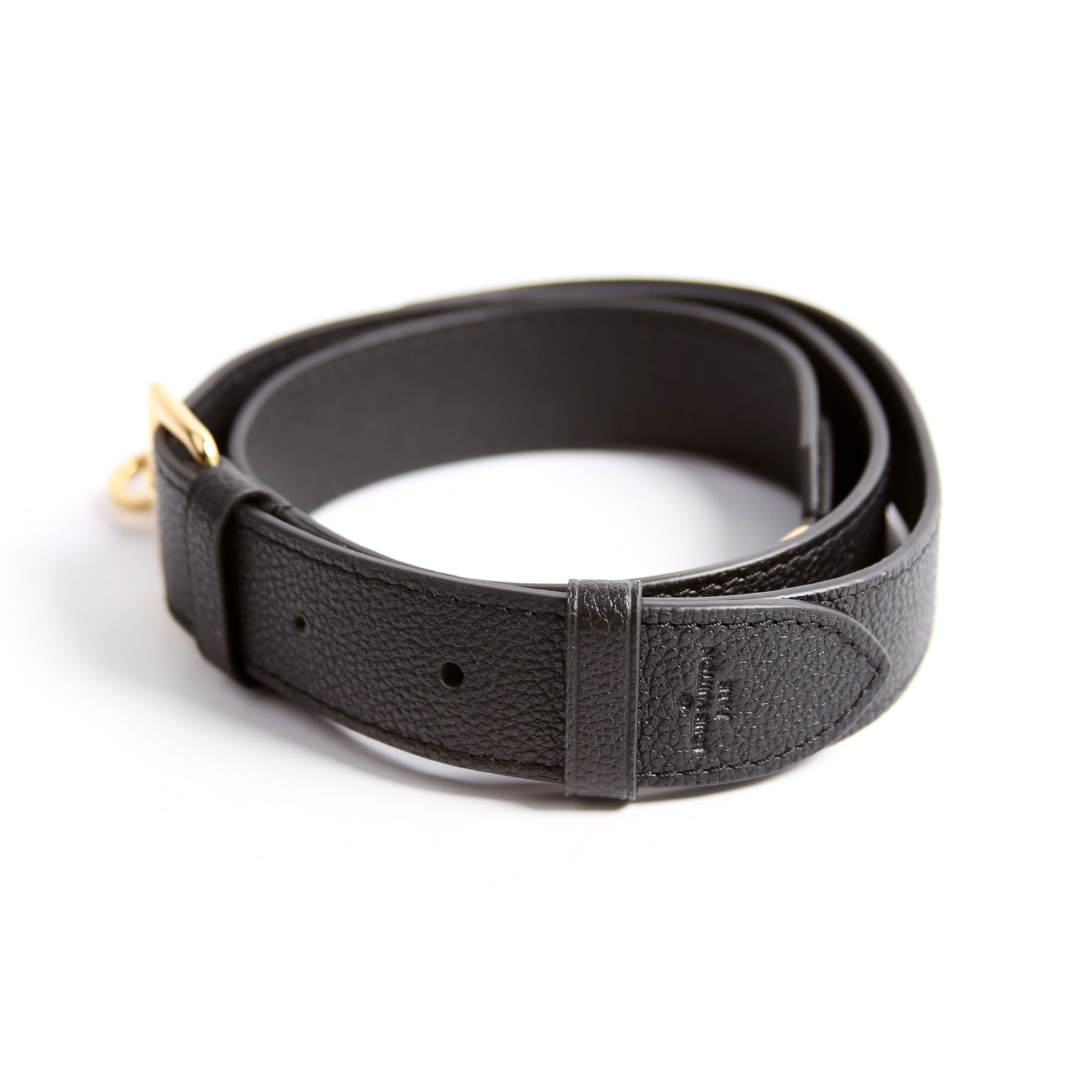30MM Adjustable Empreinte Leather Strap Black