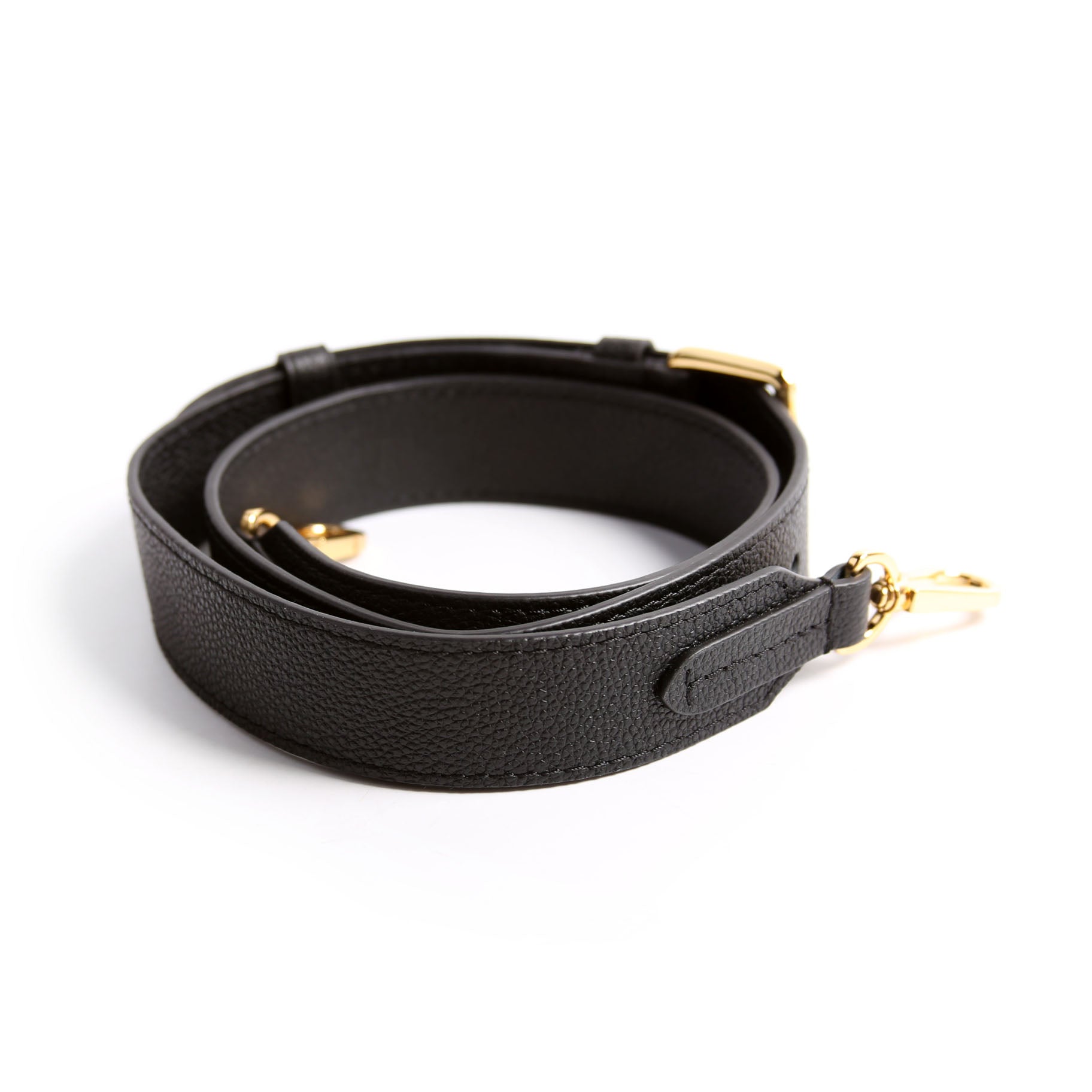 30MM Adjustable Empreinte Leather Strap Black