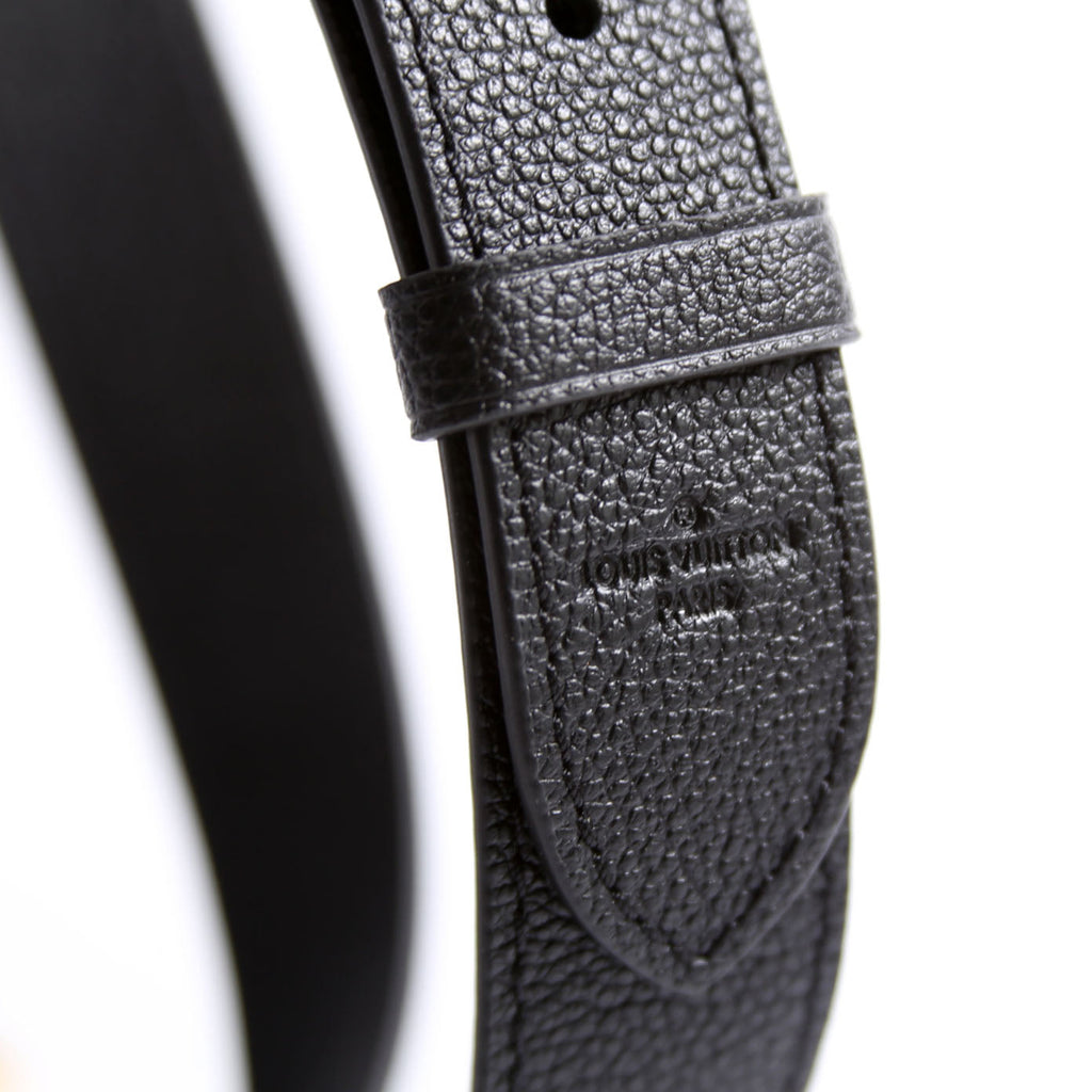 30MM Adjustable Empreinte Leather Strap Black