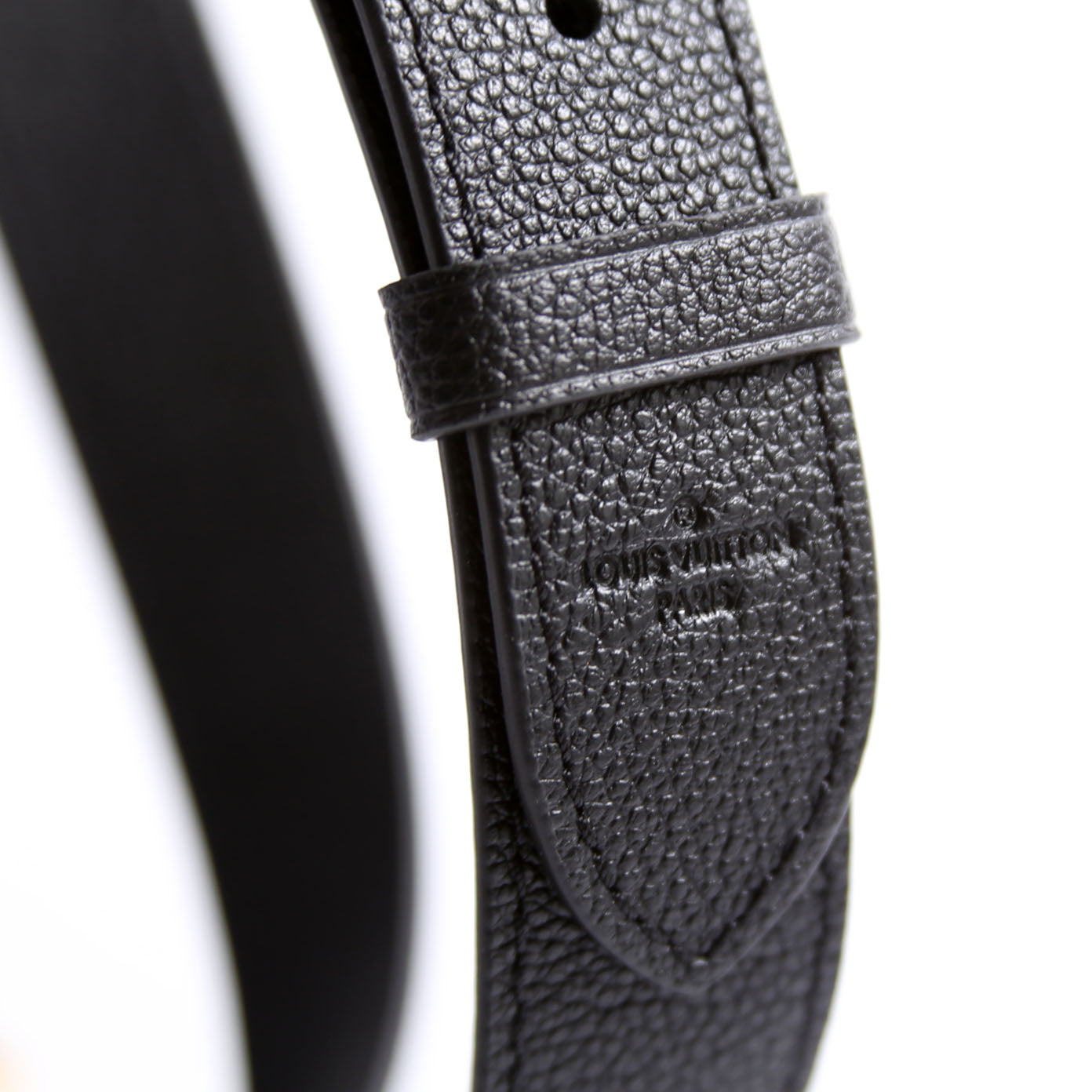 30MM Adjustable Empreinte Leather Strap Black
