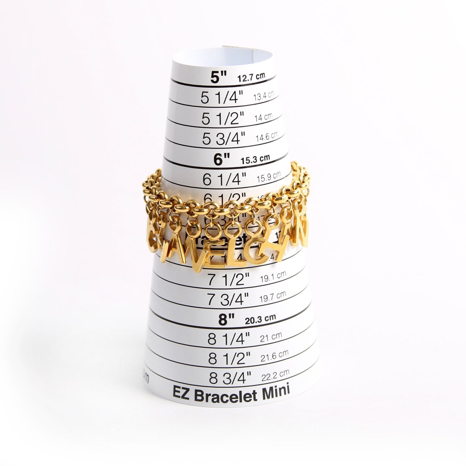 CC Turnlock Letter Charms Bracelet Gold