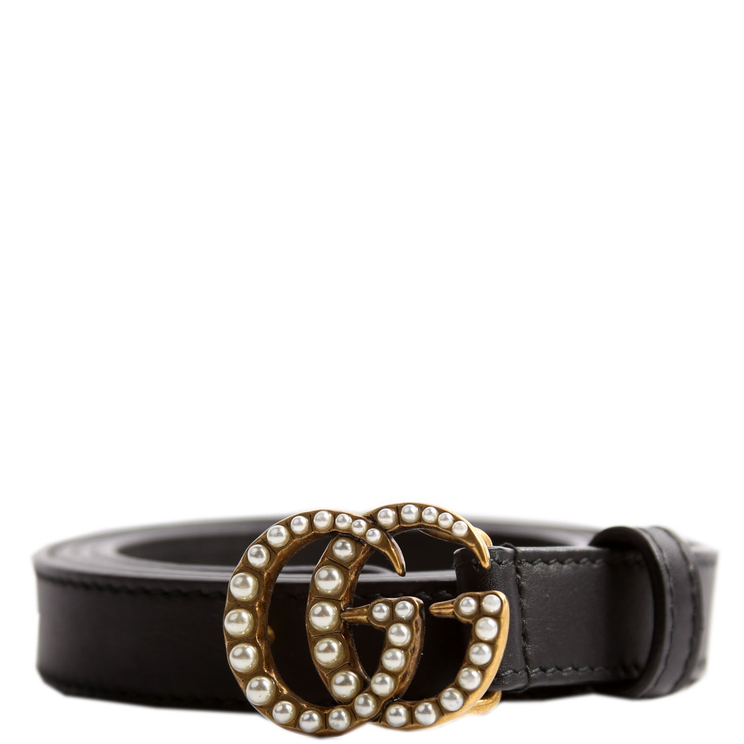 476342 GG Marmont Pearly Belt Size 95/38 Black