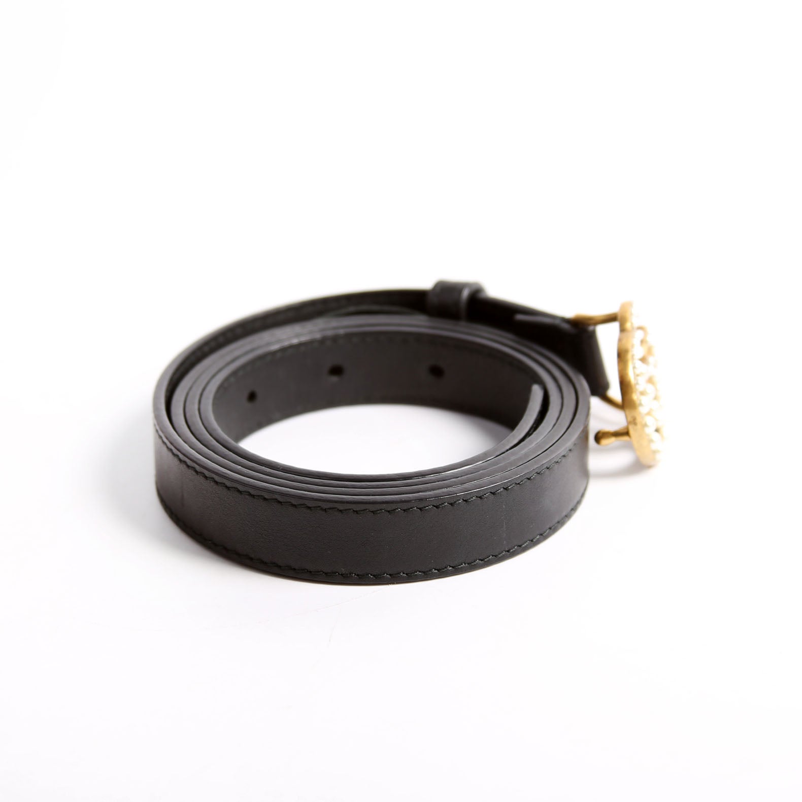 476342 GG Marmont Pearly Belt Size 95/38 Black