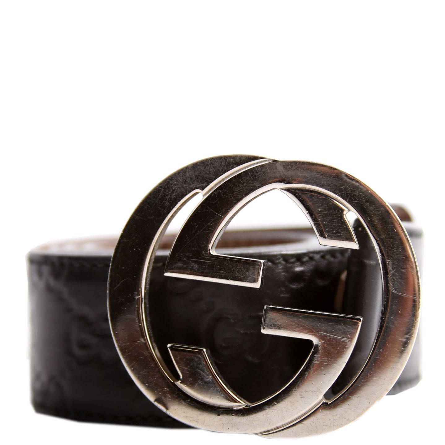 Gucci 114984 Guccissima Belt Size 85/34 Black