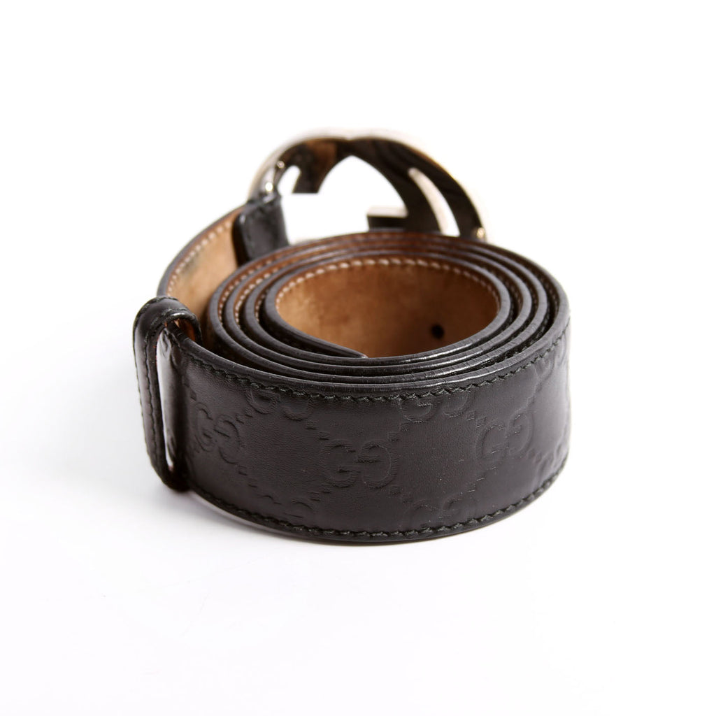 Gucci 114984 Guccissima Belt Size 85/34 Black