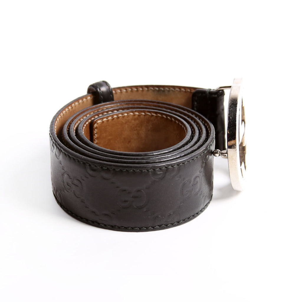 Gucci 114984 Guccissima Belt Size 85/34 Black