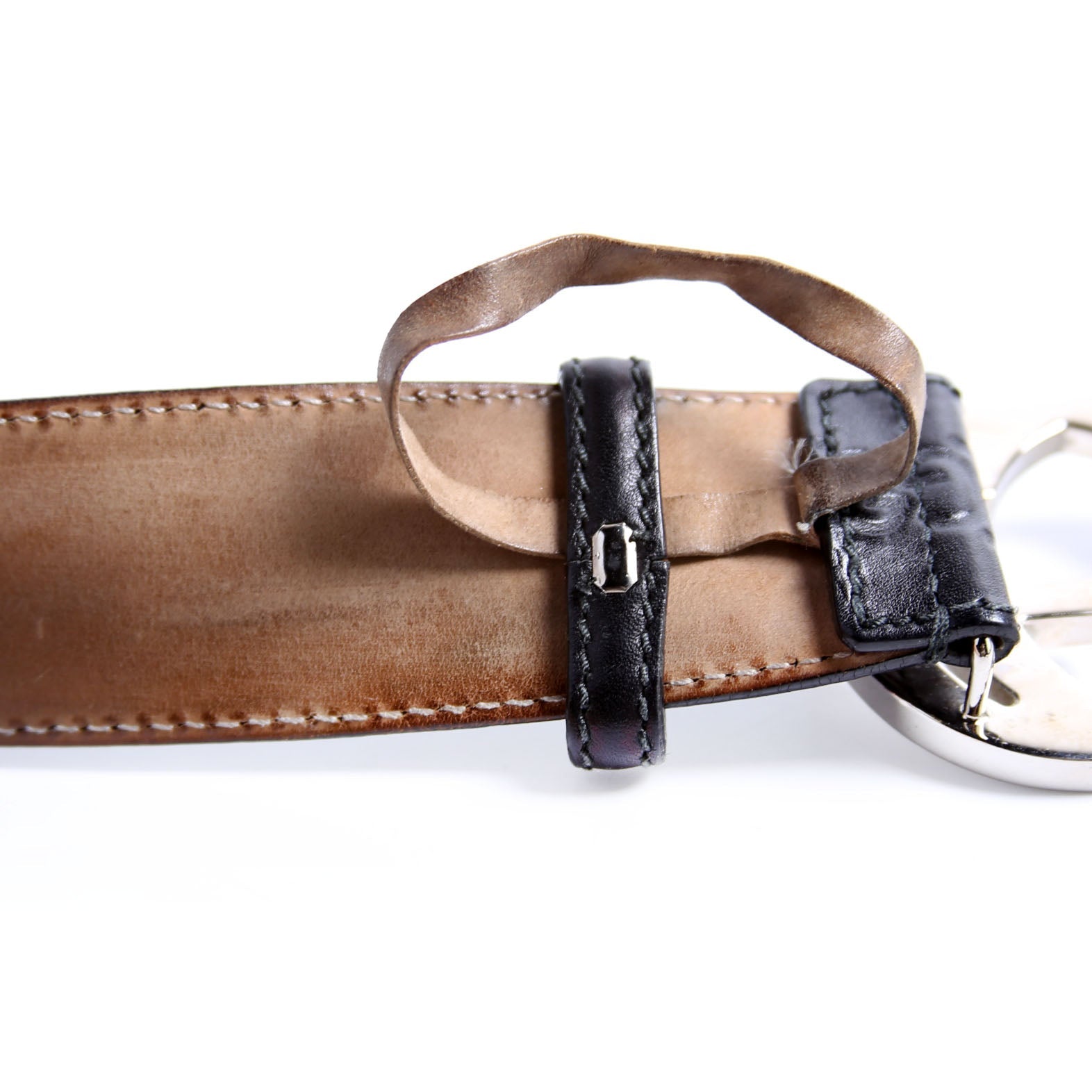 Gucci 114984 Guccissima Belt Size 85/34 Black