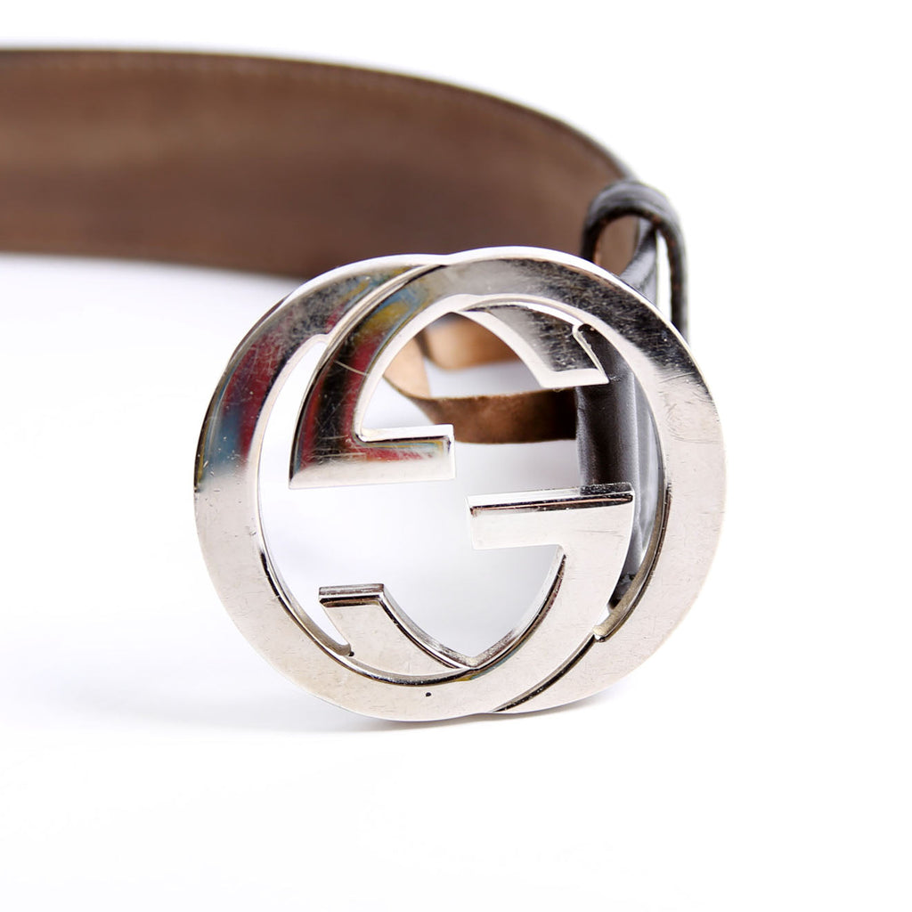 Gucci 114984 Guccissima Belt Size 85/34 Black