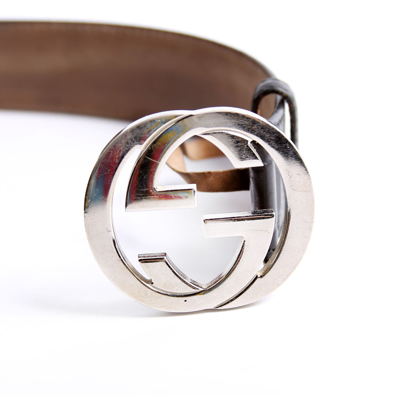 Gucci 114984 Guccissima Belt Size 85/34 Black