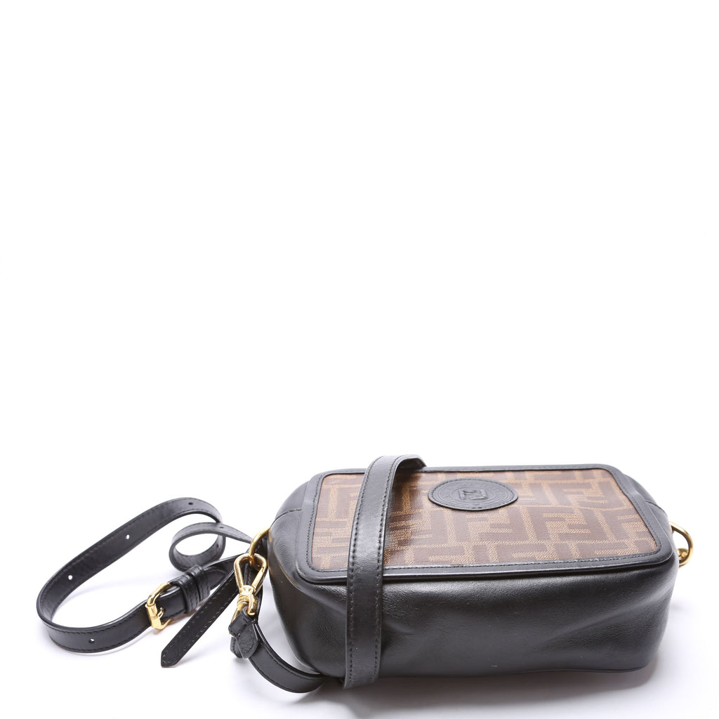 Fendi 8BS019 Zucca Coated Canvas Mini Camera Bag Brown