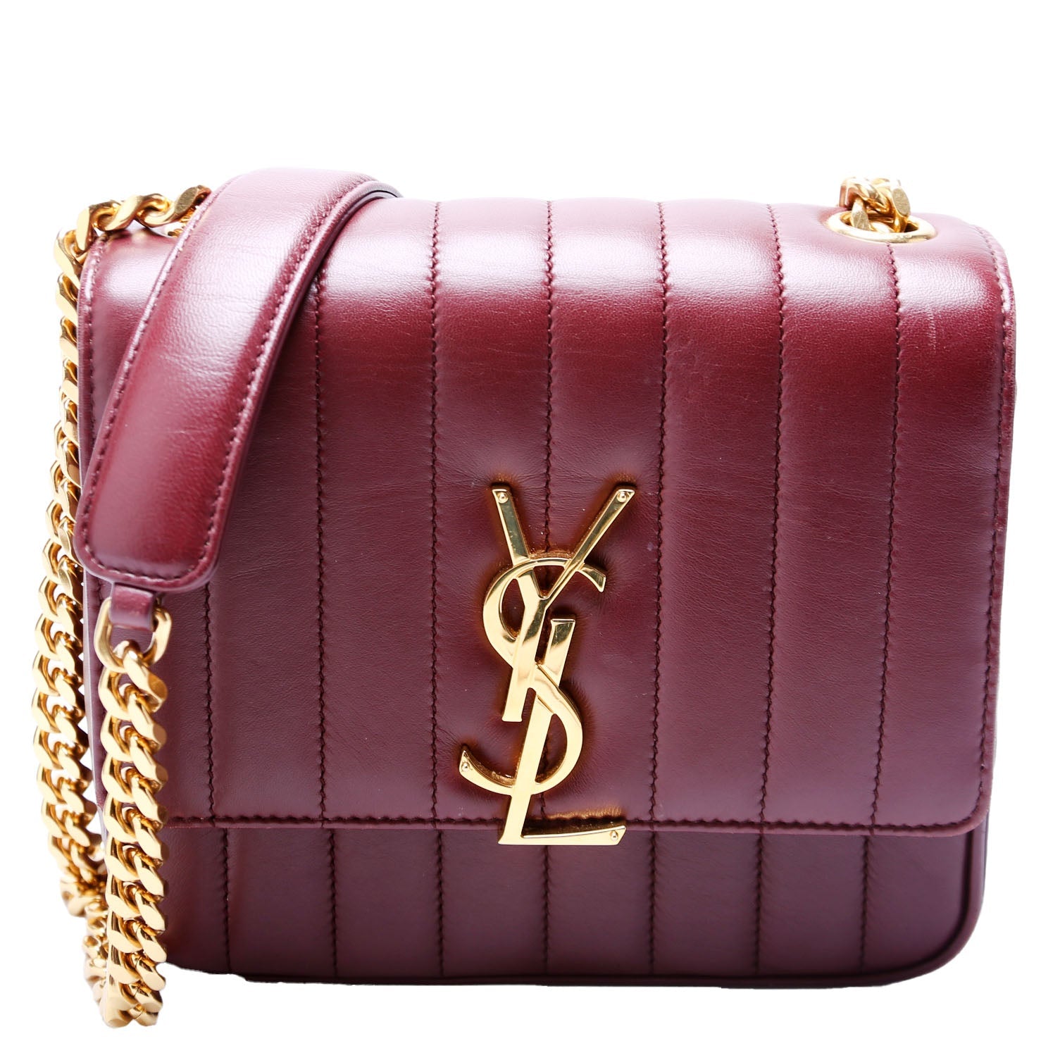 Vicky Chain Medium 532612 Burgundy/Gold