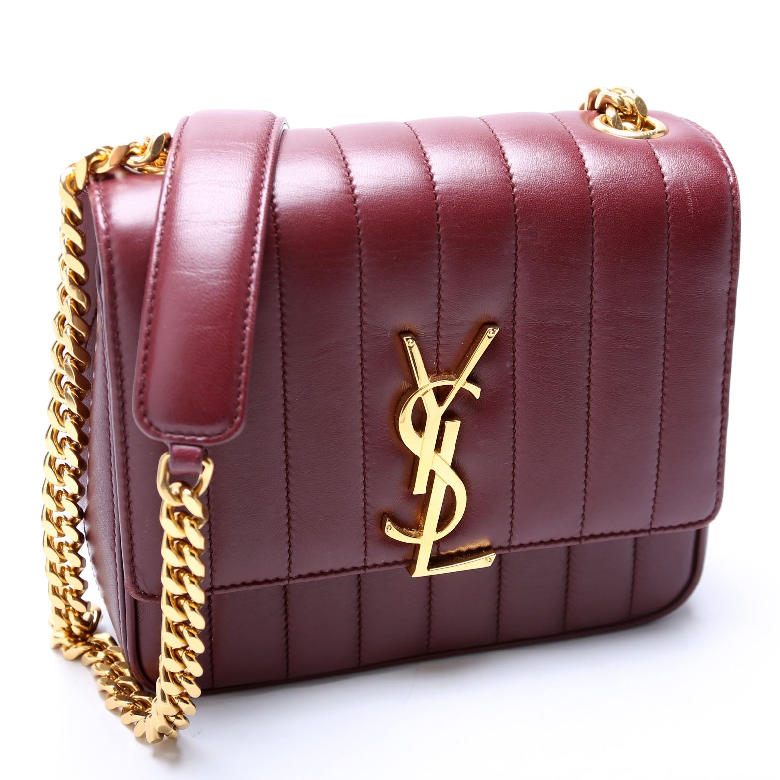 Vicky Chain Medium 532612 Burgundy/Gold