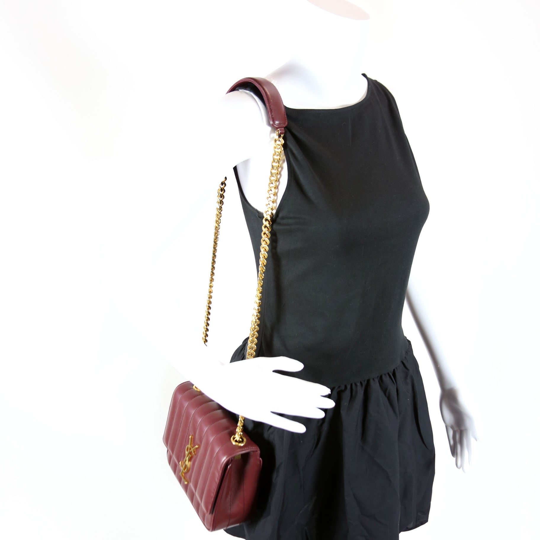 Vicky Chain Medium 532612 Burgundy/Gold