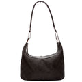 01233 GG Canvas Small Clasp Hobo Black