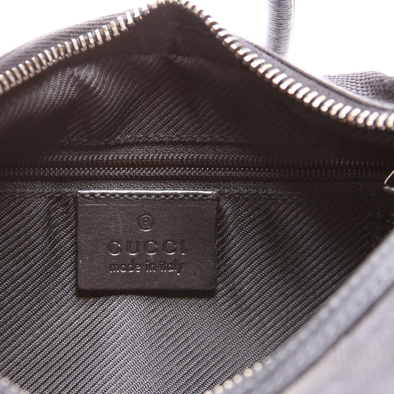 01233 GG Canvas Small Clasp Hobo Black