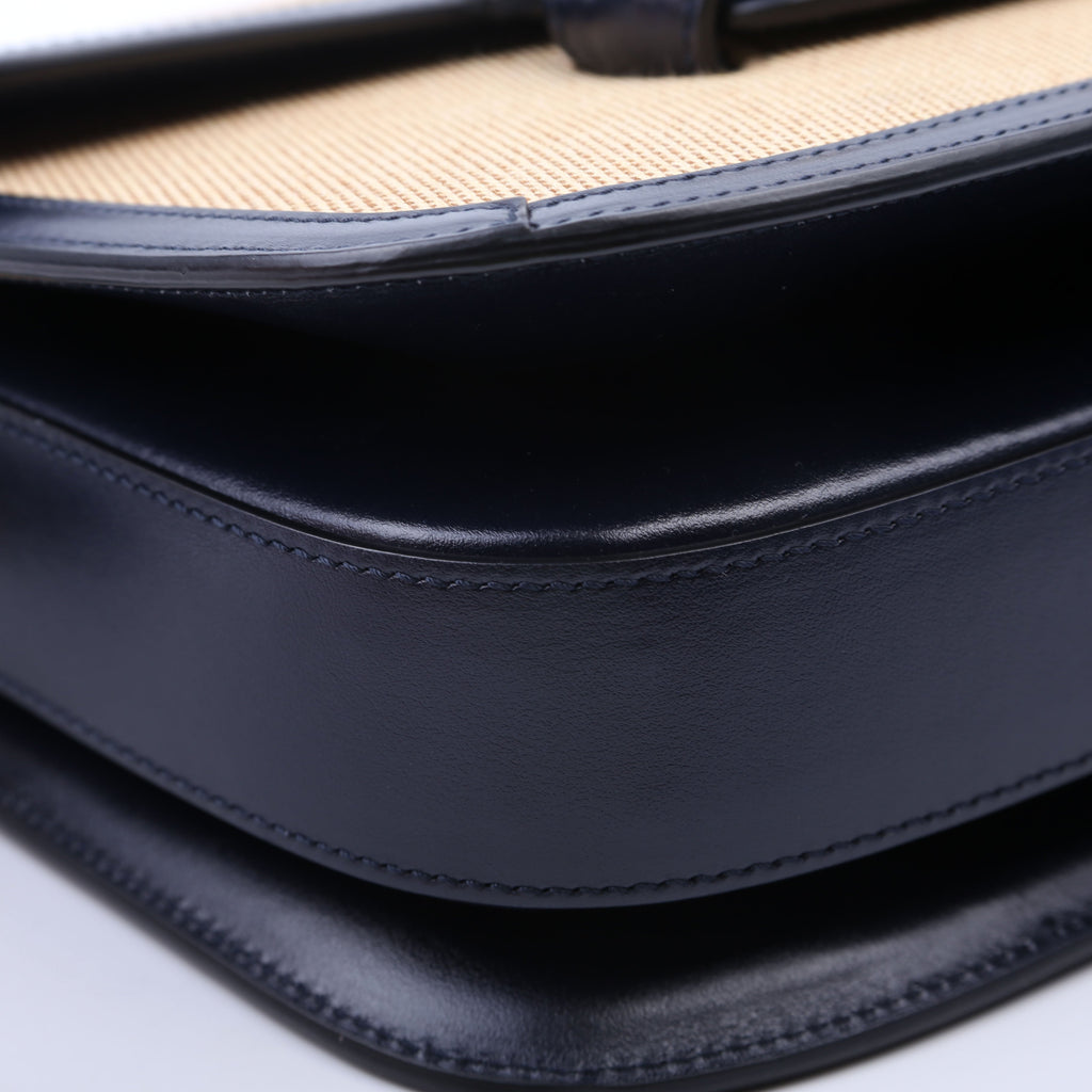 602204 Horsebit 1955 Raffia Shoulder Bag