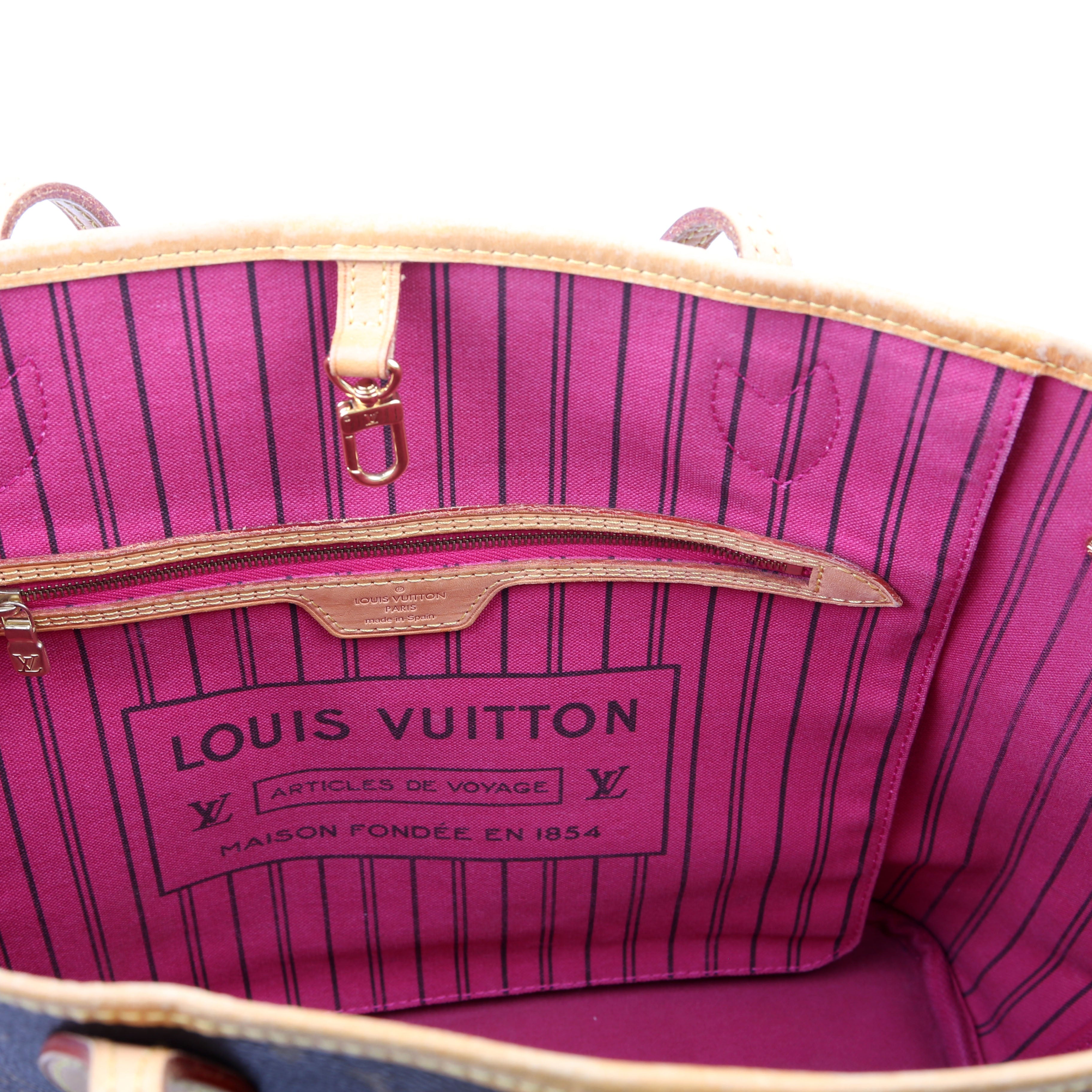 Neverfull With Wallet MM Monogram Pink