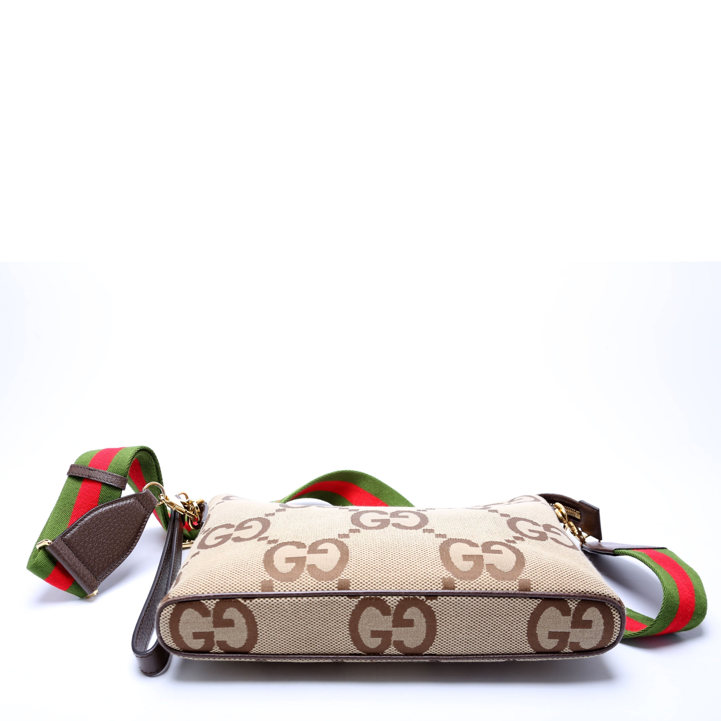 699130 Jumbo GG Messenger Brown, Red, Green and Gold