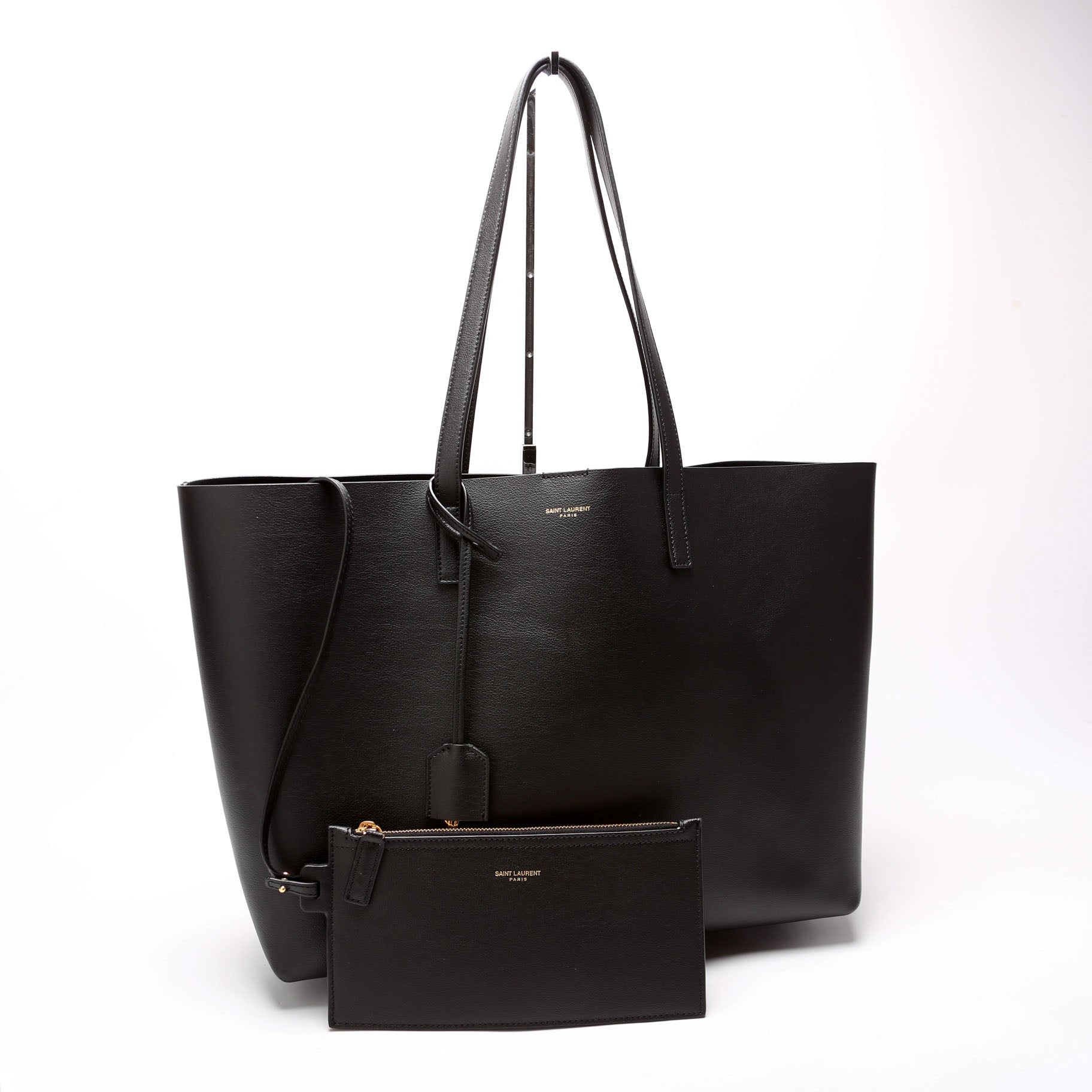 Shopping Bag East/West Supple Leather 600281 Black
