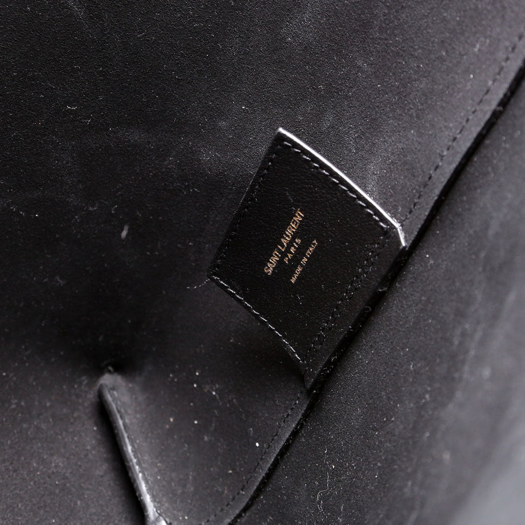 Shopping Bag East/West Supple Leather 600281 Black