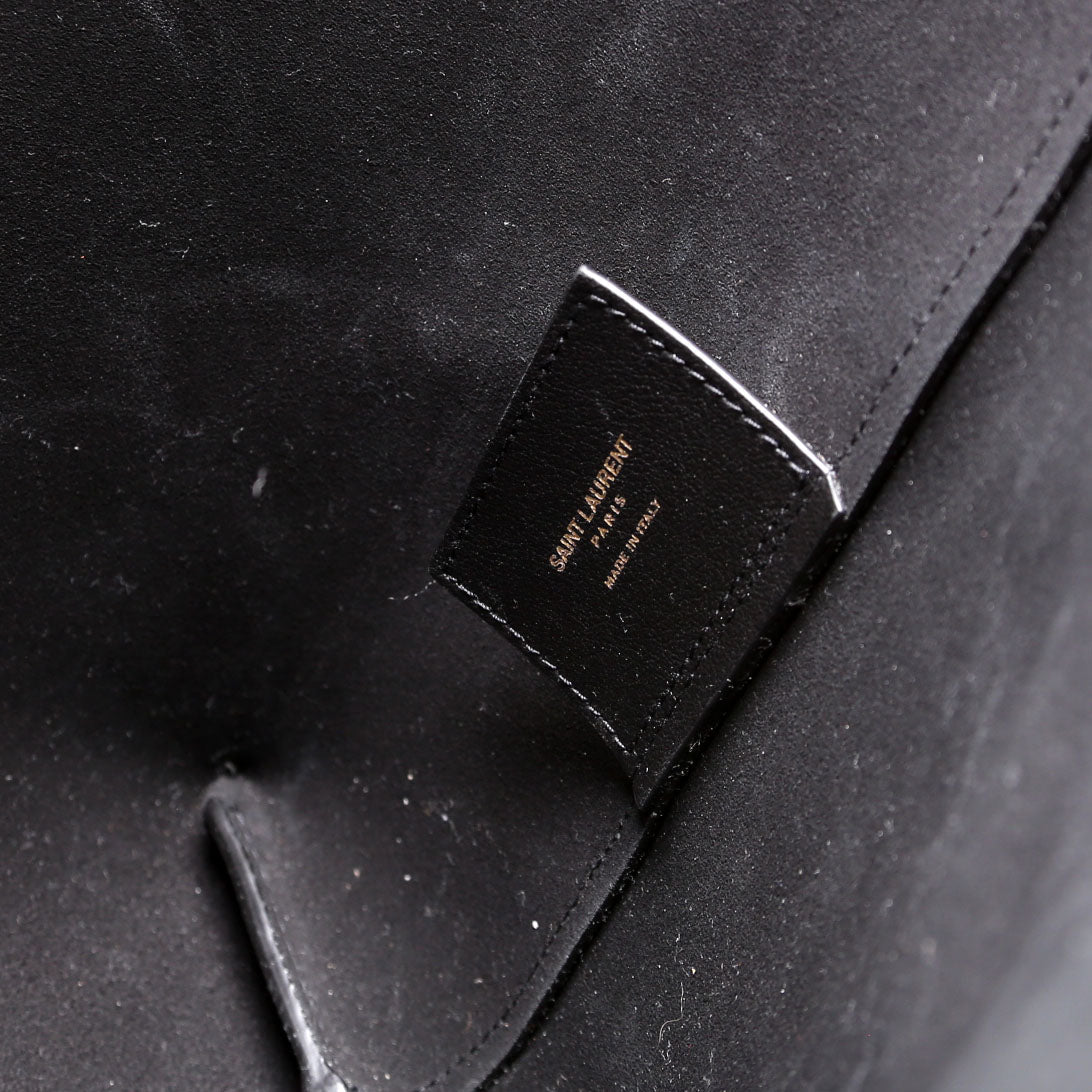 Shopping Bag East/West Supple Leather 600281 Black