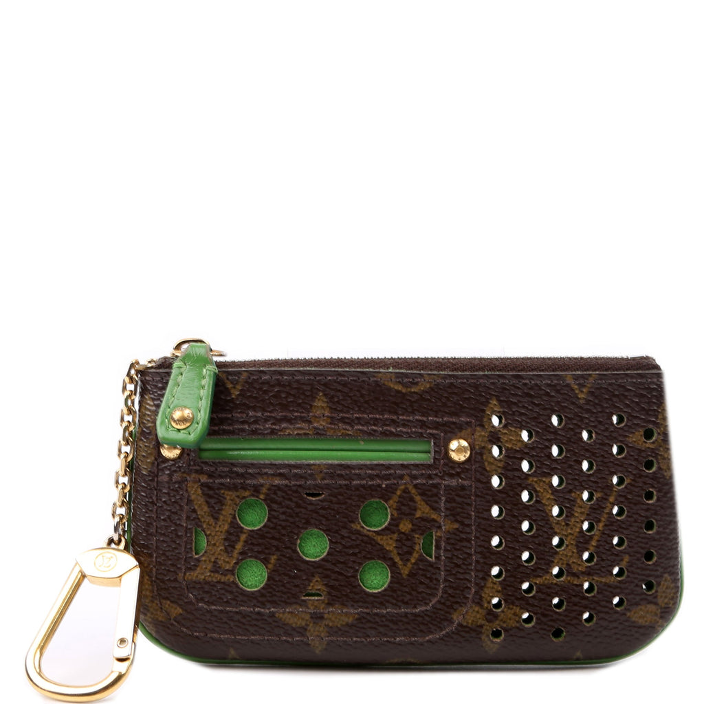 Pochette Cles Monogram Perforated Green