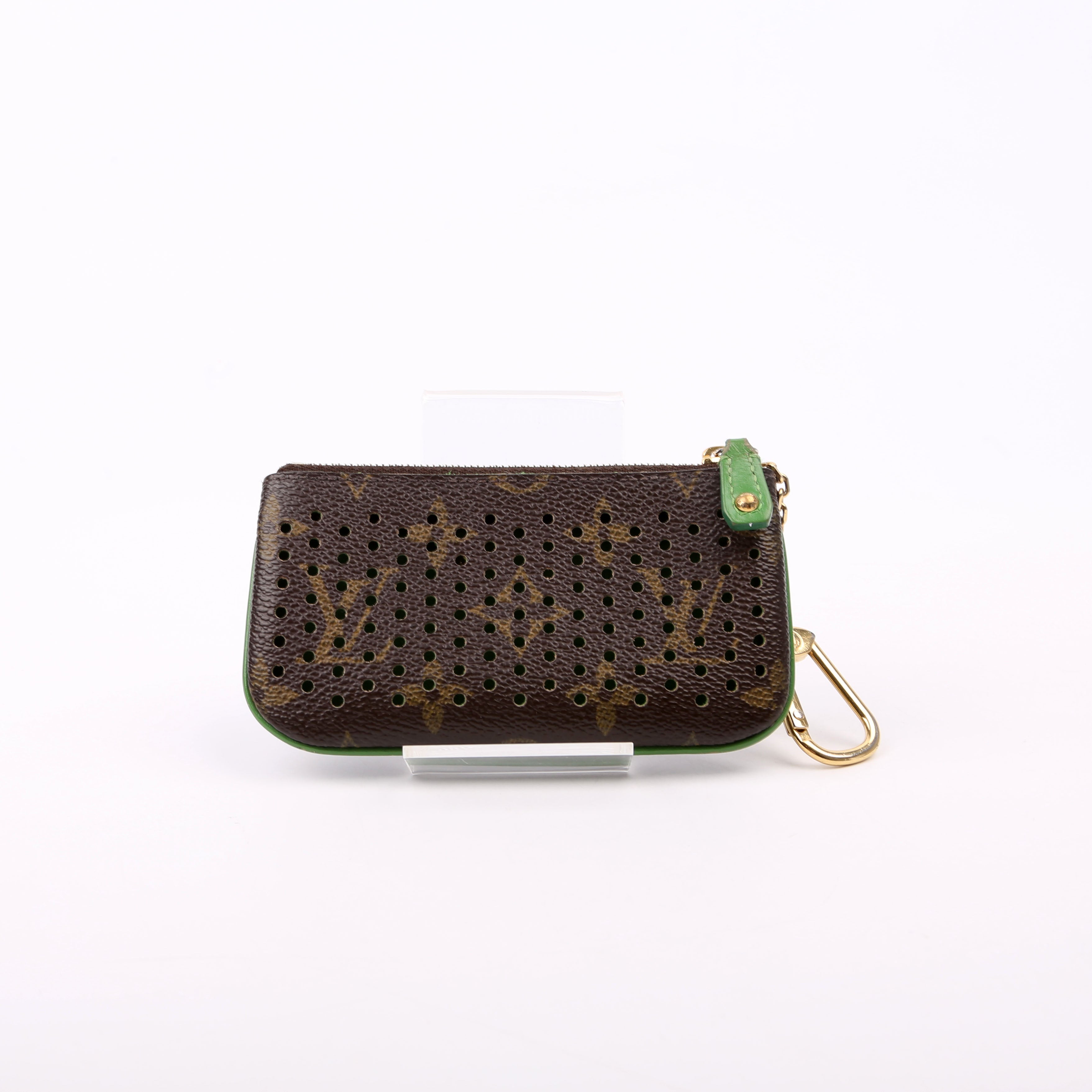 Pochette Cles Monogram Perforated Green