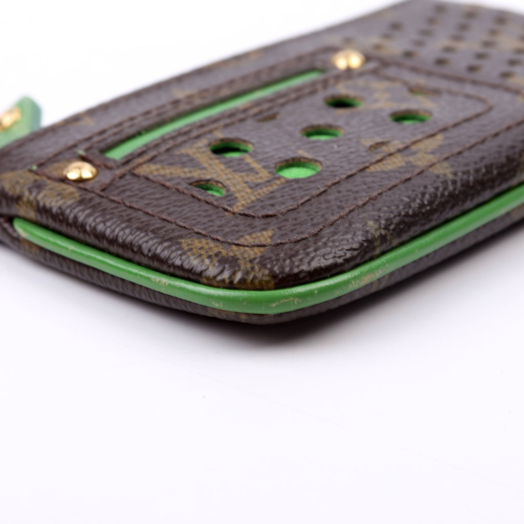 Pochette Cles Monogram Perforated Green