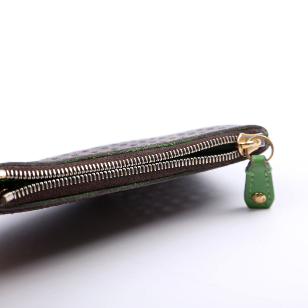 Pochette Cles Monogram Perforated Green