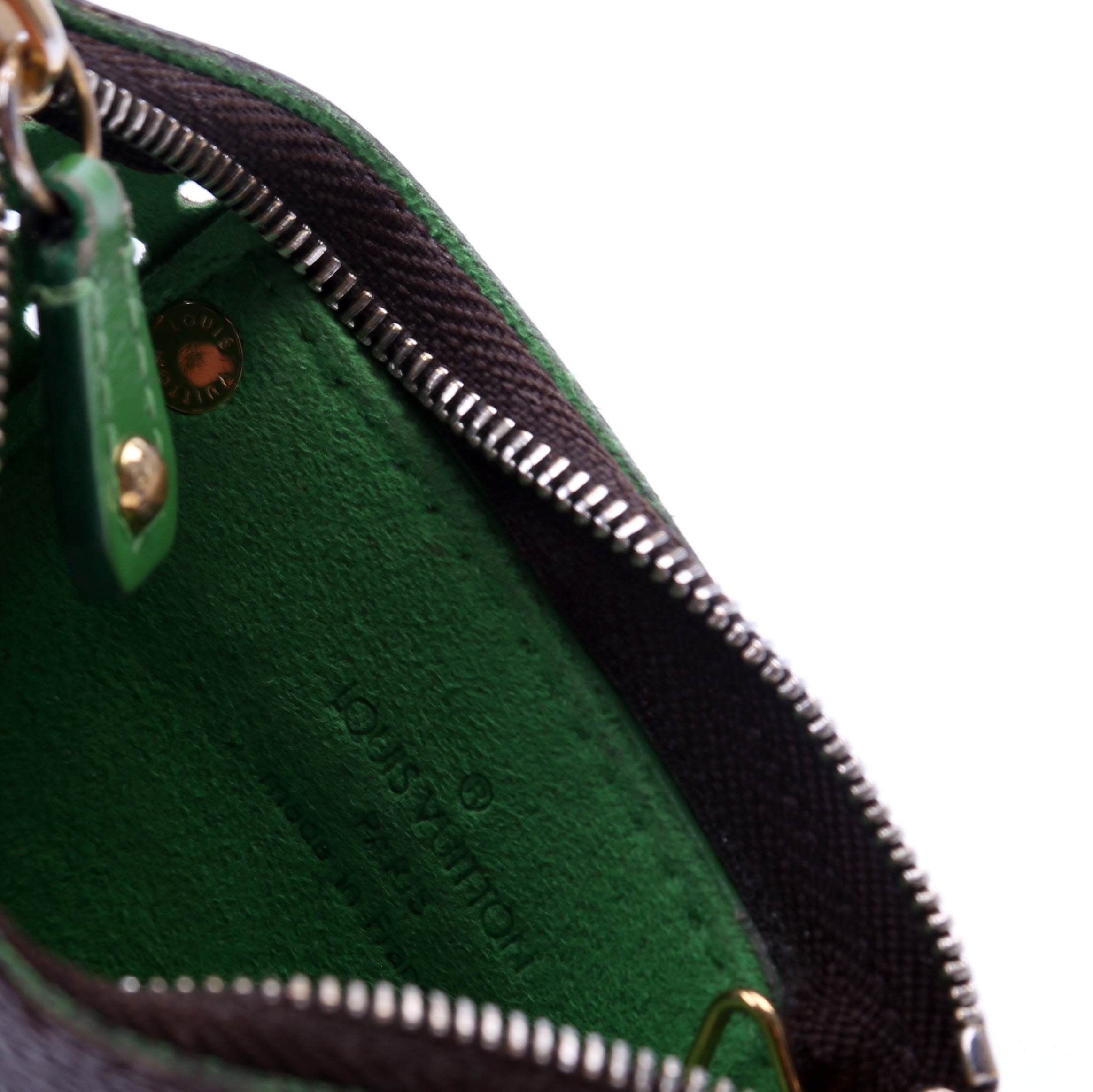 Pochette Cles Monogram Perforated Green