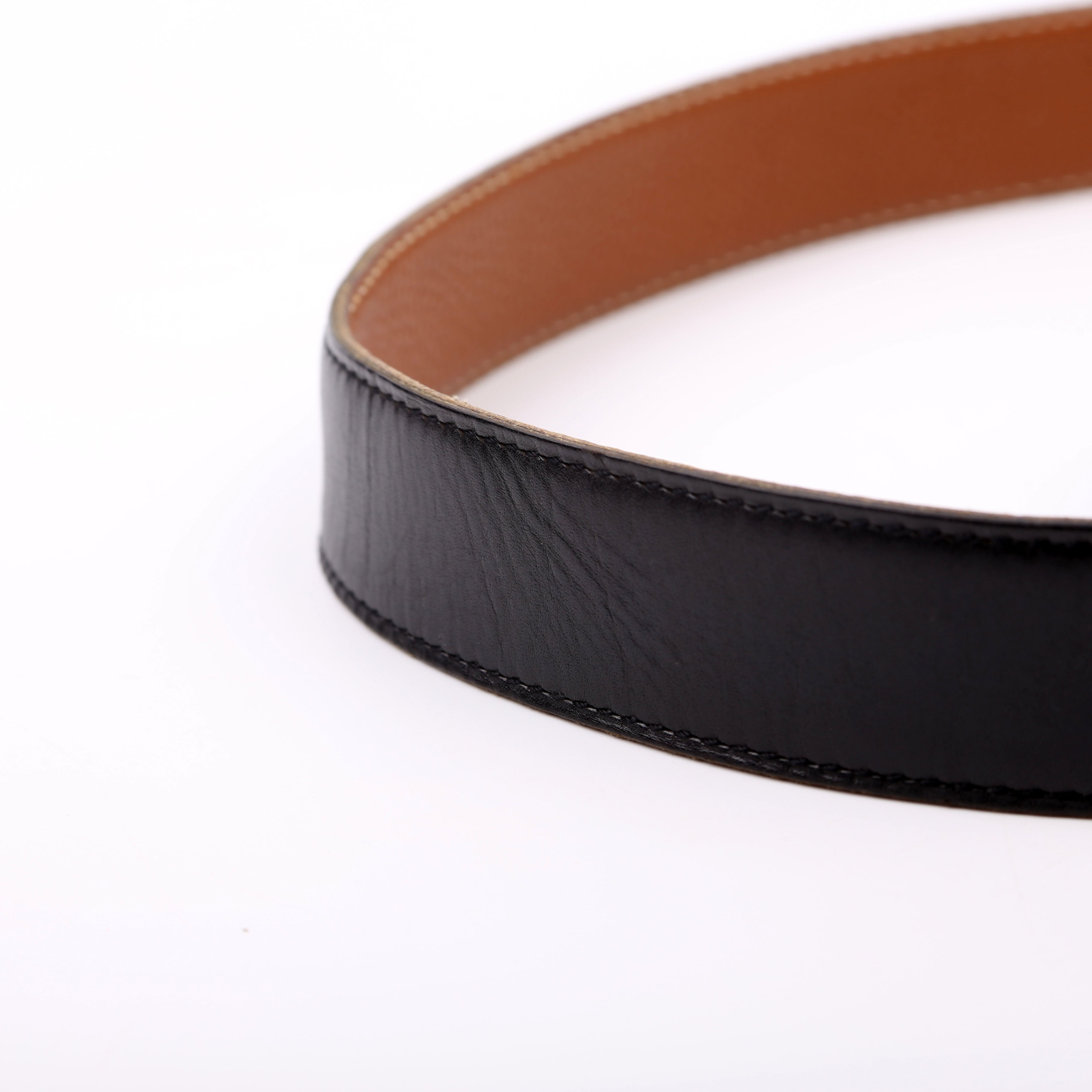 H Reversible Leather Belt Size 80/32 Black