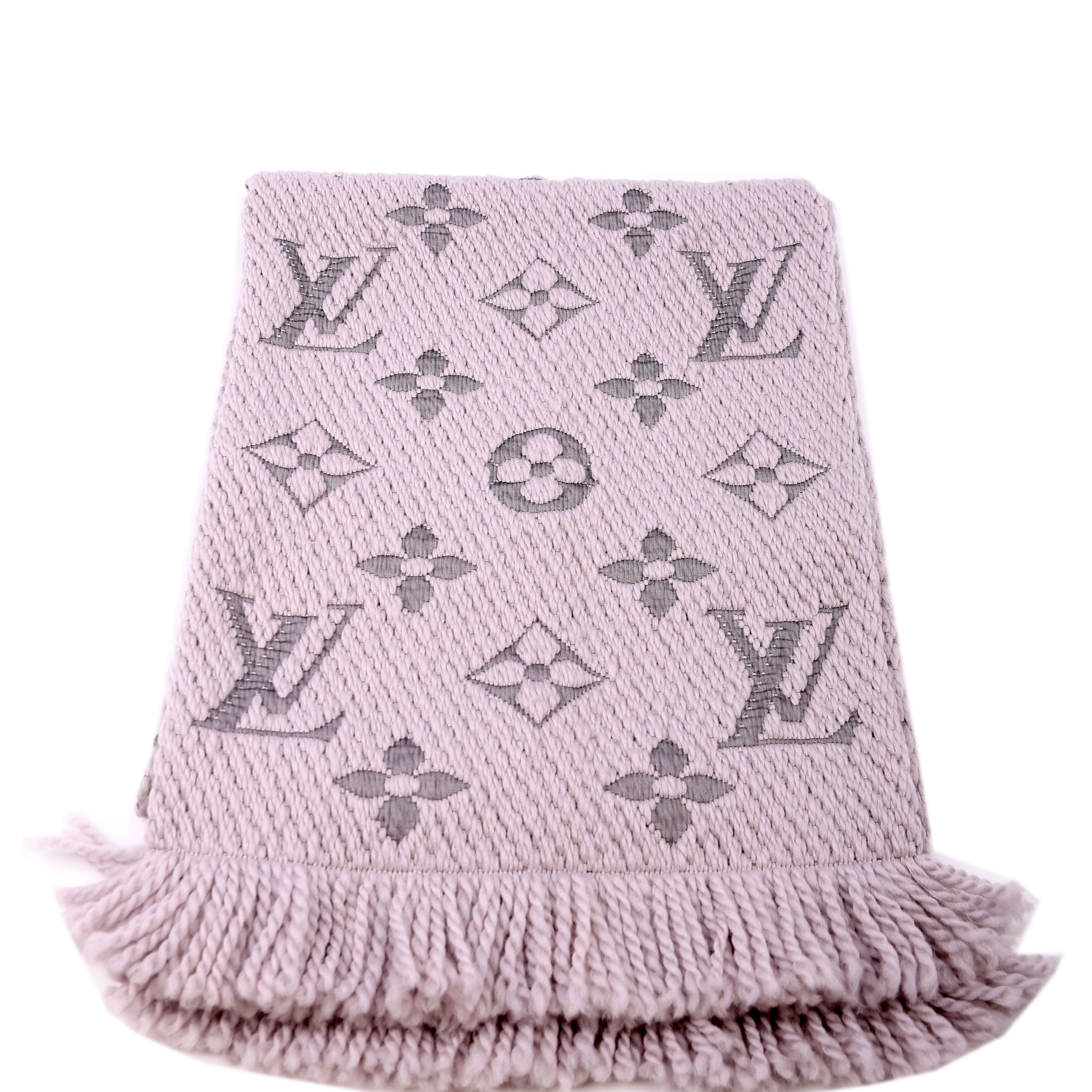 Logomania Wool/Silk Scarf Purple