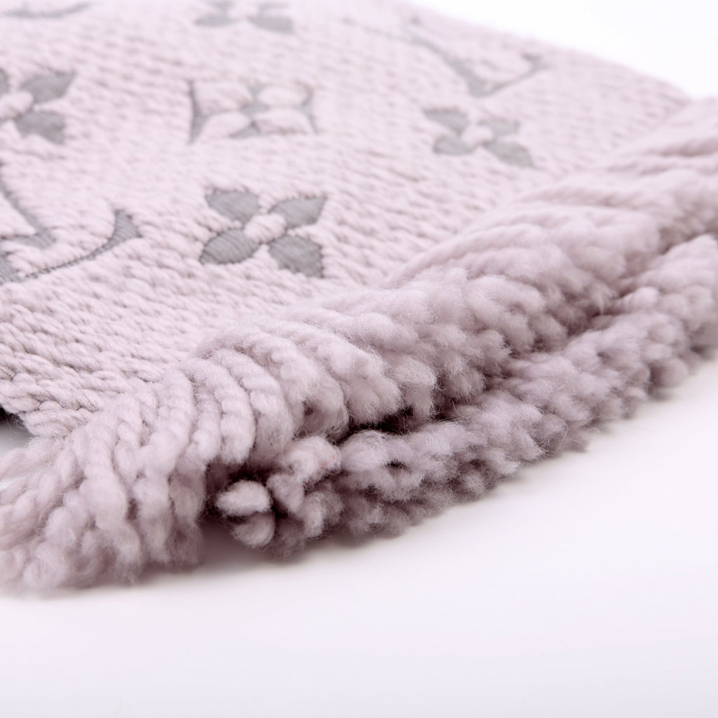 Logomania Wool/Silk Scarf Purple