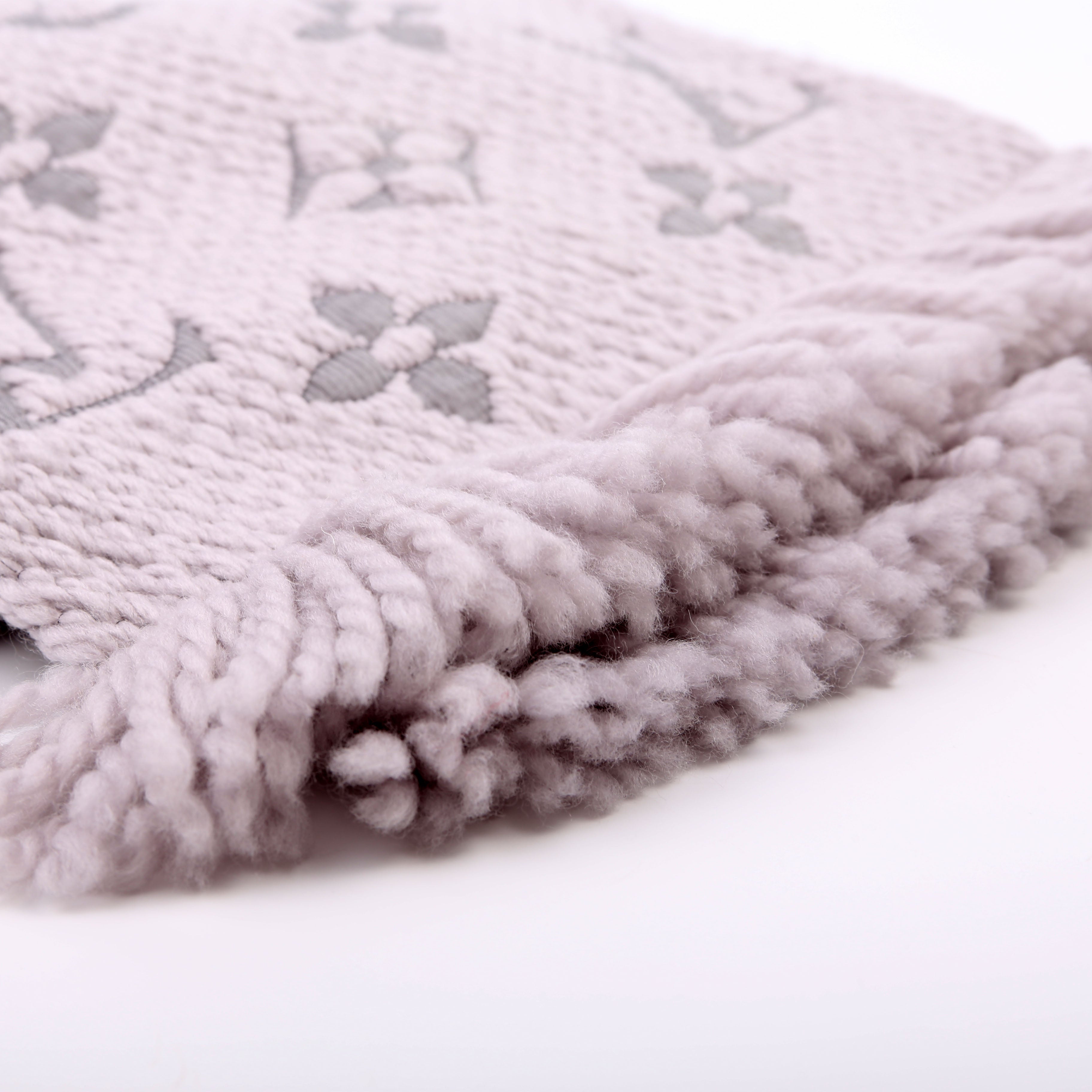Logomania Wool/Silk Scarf Purple